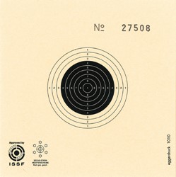Bild von Luftgewehrscheibe mit Nummer in schwarz (1010-N), 250 Stück