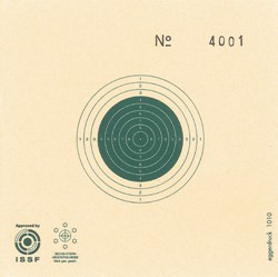 Bild von Luftgewehrscheibe mit Nummer in grün (1010-NG), 250 Stück